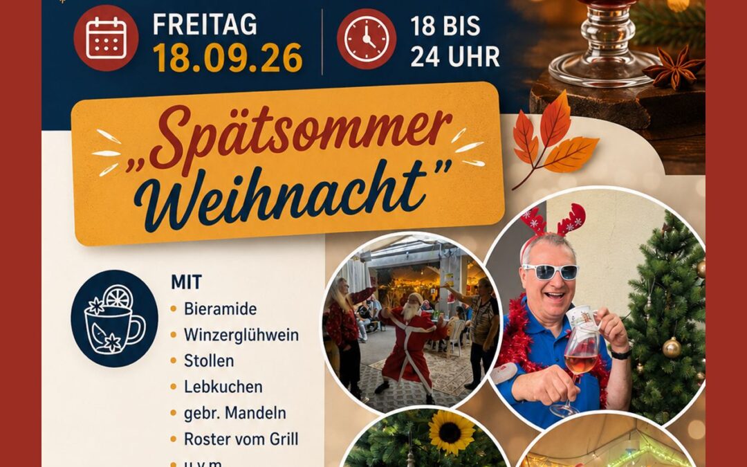 Vor-Weihnachts-Zauber – Glühwein im Spätsommer – Eintritt frei